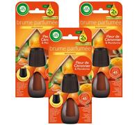 AIR WICK Lot de 3 Recharges Diffuseur désodorisant d¿Huiles Essentielles Brume Parfumée Fleur de Citronnier & Mandarinier 20 ml