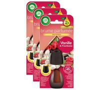 Air Wick Lot de 3 Recharges Diffuseur désodorisant d’Huiles Essentielles Brume Parfumée Vanille et Framboise - 20 ML