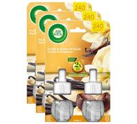 Air Wick Lot de 3 x 2 Recharges Diffuseur désodorisant Electrique Huiles essentielles Vanille