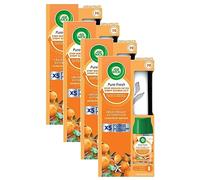 Air Wick Lot de 4 Diffuseurs Automatiques Pure Fresh Plaisir d'Agrume et Zeste de Mandarine