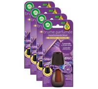Air Wick Lot de 4 Recharges Diffuseur désodorisant d’Huiles Essentielles Brume Parfumée Lavande et Jacinthes des Bois