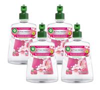 Air Wick Lot de 4 recharges pour spray automatique sans gaz Fleur de Cerisier et Framboise