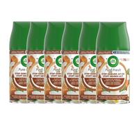 AIR WICK Lot de 6 Recharges Freshmatic Pure Fresh Vanille et Délice de Caramel -250ml