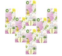 Air Wick Recharge pour prise de courant - Parfum : pivoine et fleur de jasmin - Parfum d'ambiance floral fruité pour prise de courant - 6 recharges d'huile parfumée de 19 ml