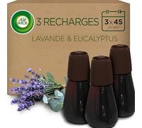 Air Wick Recharges Diffuseur Parfum Lavande et Eucalyptus - Brume parfumée aux Huiles Essentielles - 3 x 20ml