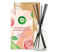 Air Wick Vase Diffuseur - Parfum Pivoine et Poire Anjou - Aux Huiles Essentielles Naturelles - 1 x 200ml Parfum d'ambiance avec Bâtonnets