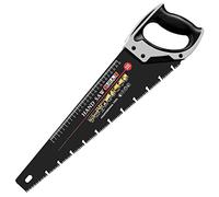 AIRAJ Scie Égoïne 450MM, Lame en Acier 11 dents/pouce - Poignée Bi matière,Relief de puce unique en forme de Ω, Traçage À 45° et 90°, Scie Égoïne pour couper bois, pvc et sols stratifiés