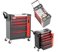 AIRAJ Servante d'atelier, 5 tiroirs, grande capacité, à roulettes, multifonction, convient pour les garages, entrepôts, ateliers, ateliers de réparation et endroits similaires