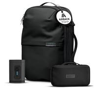 Airback Sac de Voyage sous Vide Bundle - 22-48L, Inclus. Sac de Toilette et Pompe à Vide, Sac Voyage Cabine, Sac Compression Voyage Léger et Extensible, Confortable et Résistant à l'eau, Noir