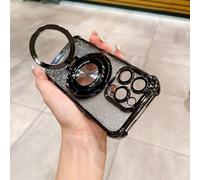 Airbag Anti-Fall for iPhone Case with Invisible Ring Stand, Airbag Phone Case, Four Corners Air Cushion Anti Drop Cell Phone Case for iPhone 15/14/13/12/11 ProMax (for iPhone 15Promax,Black A)