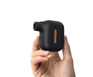 AIRBANK Pompe à vélo Mini Pocket SE, 100PSI, 93g, pour vélo de Route | Pompe à air électrique pour vélo de route, pompe portable pour valves Schrader et Presta, batterie rechargeable