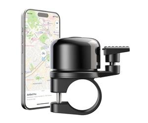 AirBell Sonnette de vélo Pro avec traceur intégré pour Apple Find My Network, AirTag Alternative