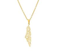 AirbRn Collier avec pendentif Palestine, pendentif Palestine en acier inoxydable, pendentif drapeau de la Palestine, I Stand With Palestine pendentif, support Palestine pendentif, One size, Acier