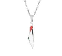 AirbRn Collier avec pendentif Palestine, pendentif Palestine en acier inoxydable, pendentif drapeau de la Palestine, I Stand With Palestine pendentif, support Palestine pendentif, One size, Acier