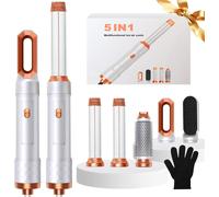 Airbrush 5 en 1 Air Brush 5 en 1 Seche Cheveux 5 en 1 avec Seche Cheveux Boucleur, Airbrush Cheveux, Air Brush, Brosse Lissante, Air Styler 5 en 1 Pour Sécher, Boucler, Lisser