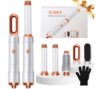 Airbrush 5 en 1 Air Brush 5 en 1 Seche Cheveux 5 en 1 avec Seche Cheveux Boucleur, Airbrush Cheveux, Air Brush, Brosse Lissante, Air Styler 5 en 1 Pour Sécher, Boucler, Lisser