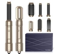 Airbrush 6 en 1 Air Styler, Air Brush 6 en 1 avec Seche Cheveux, Brosse Soufflante, Fer a Boucler, Thermal Brush, Brosse Lissante pour Sécher, Boucler, Lisser