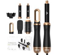 Airbrush 6 en 1 Air Styler Sèche-Cheveux, Brosse Soufflante Hair Styler Avec 6 Accessoires, Seche Cheveux, Fer a Boucler, Brosse Soufflante, Brosse Lissante Pour Cheveux, Pour Sécher, Lisser