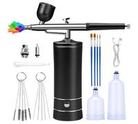 Airbrush Kit Compressor Portable Rechargeable Manual for Makeup Nail