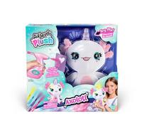 Airbrush Plush Axolotl lumineux, décorez votre propre peluche, lavez et répétez. Corne magique illuminée, s'allume pour montrer les sentiments axalotls, emballé dans de la confiture, cadeau amusant