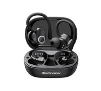 Oreillette Bluetooth Blackview Airbuds 60 Bluetooth 5.3 Sans fil Sport avec ENC mic et Boîtier de charge,IPX4 étanche - Blanc