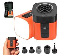 Airburst Pro - Compact Electric Pump with Vacuum & LED Light, 2-in-1 Portable Pump & Vacuum, Ultra-Fast Inflation & Deflation for Air Loungers, Sleeping Pad, Vacuum Bags & More (Orange)