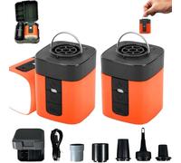 Airburst Pro - Compact Electric Pump with Vacuum & LED Light, 2-in-1 Versatility Electric Portable Mini Air Pump, USB Electric Pump, for Air Loungers, Sleeping Pads, Vacuum Bags & More (2B)