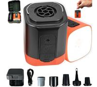 Airburst Pro - Compact Electric Pump with Vacuum & LED Light, 2-in-1 Versatility Electric Portable Mini Air Pump, USB Electric Pump, for Air Loungers, Sleeping Pads, Vacuum Bags & More (Black)