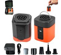 Airburst Pro - Compact Electric Pump with Vacuum & LED Light, 2-in-1 Versatility Electric Portable Mini Air Pump, USB Electric Pump, for Air Loungers, Sleeping Pads, Vacuum Bags & More (A+B)