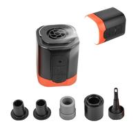 Airburst Pro - Compact Electric Pump with Vacuum & LED Light, 2025 Ultra-Fast and Portable Mini Air Pump, Inflate Deflate for Air Mattress, Camping Gear, Vacuum Storage Bags (Black)
