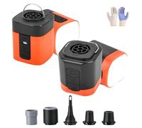 Airburst Pro - Compact Electric Pump with Vacuum & LED Light, Kydschoice 2-in-1 Portable Mini Air Pump, USB Electric Pumps, for Air Loungers, Sleeping Pads, Vacuum Bags & More (2*Mix)