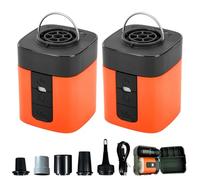 AirBurst Pro - Compact Electric Pump with Vacuum & LED Light, Kydschoice Electric Deflate Pump for Storage Bags, Portable Mini Air Pumps, USB Electrics Pumps for Air Mattress (2 Set)