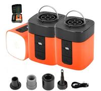 Airburst Pro - Compact Electric Pump with Vacuum LED Light, Portable Airburst Pro Mini Air Pump, 2-in-1 Versatility Kydschoice Electric Air Pump, Camping Gadgets for Inflatables (2pcs)