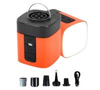 Airburst Pro-Compact Pomper avec Vide Et Lumière LED, Mini-Pompe À Air Portable avec 5 Buses pour Vide Ou Inflation, 2 en 1 Portable USB Mini Pompe À Air