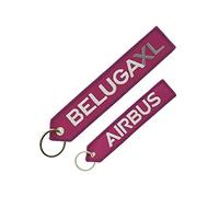 Airbus - Porte clés BELUGAXL, Bord Cousu, Oeillet Solide, pour Sacs et Valises, Idée Cadeaux passionés aéronautique, Rose, Taille Unique 160 x 30 mm