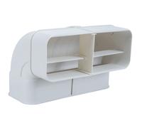 AirCircle optimAiro Conduit Plat 222x89mm Coude 90° Vertical Avec Manchon
