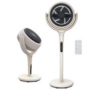 AirCraft Home Ventilateur avec télécommande Lume, rétroéclairage LED et minuterie, circulateur d'air oscillant 3D ultra silencieux, passe du piédestal au ventilateur de bureau, 3 modes,