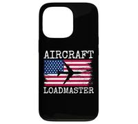 Aircraft Loadmaster Aviation Aviation Cargo Drapeau Américain Coque pour iPhone 13 Pro