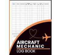 Aircraft Mechanic Log Book: Maintenance Record Pages for Logging Work Performed, Categories, Hours, and Signatures