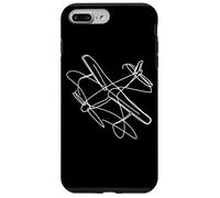 Aircraft One Line Drawing Plane Lover Hobby Coque pour iPhone 7 Plus/8 Plus