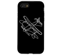 Aircraft One Line Drawing Plane Lover Hobby Coque pour iPhone SE (2020) / 7 / 8