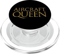 Aircraft Queen Military Air Force Jet Plane Pilot Wife PopSockets PopGrip pour MagSafe