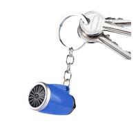 Aircraft Turbofan Engine Keychain - 4,5 x 2,2 x 8 cm - de zinc - Manuel rotatif miniature modèle | Aviation Themed Gift, Novelty Key Holder for Pilots Plane Enthusiasts Collectors Travel