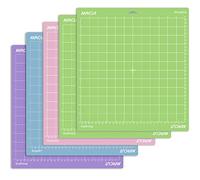 AIRCUT Tapis de découpe pour Cricut Maker/Explore Air 2/Air/One, 12x12 pouces (multicolore, 5PC Multicolore 12"x12")