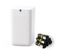 Airdeer Poubelle automatique de 12 litres, auto-scellante et auto-changeante, détecteur de mouvement, poubelle sans contact avec couvercle pour cuisine, salle de bain, chambre à coucher, bureau, 6