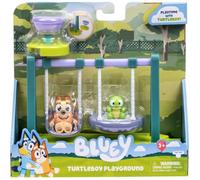 BlueY Mini Sets de Jeu, L'aire de Jeu de Bingo. Jardin d'enfant. Comprend Une Figurine articulée de Bingo avec des Grands Yeux Brillants et de Bébé Tortue