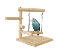 Aire de jeu en bois pour oiseaux, support portable pour perruche, arbre à perruche, jouet d'activité antidérapant, construction en bois de pin-poivre, design multi-branches, pour soutenir