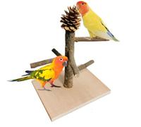Aire de jeu pour perroquet - Perchoir en bois naturel pour perroquet | Balançoire d'aire de jeux, échelle en bois, jouet coloré pour oiseaux en rotin, aire de jeu pour cage à oiseaux pour calopsittes