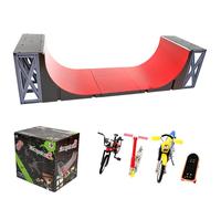 Aire de Jeu pour trottinettes avec Doigts : Mini Parc de Patinage avec Touche de 18 cm, Accessoires de scène Professionnels | Nouveaux Jouets pour, Rampe, Accessoires de Piste pour