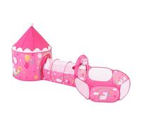 Aire De Jeux 3-En-1 Parc Enfant Pop-Up Avec Tente Tunnel Piscine À Balles Thème Licorne Idée Cadeau Fête D Anniversaire Rose Helloshop26 12_0002284
